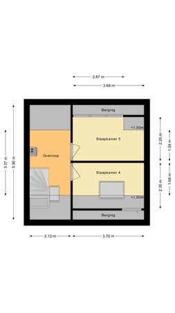 Floorplan - P.C. Hooftstraat 32, 2741 BB Waddinxveen